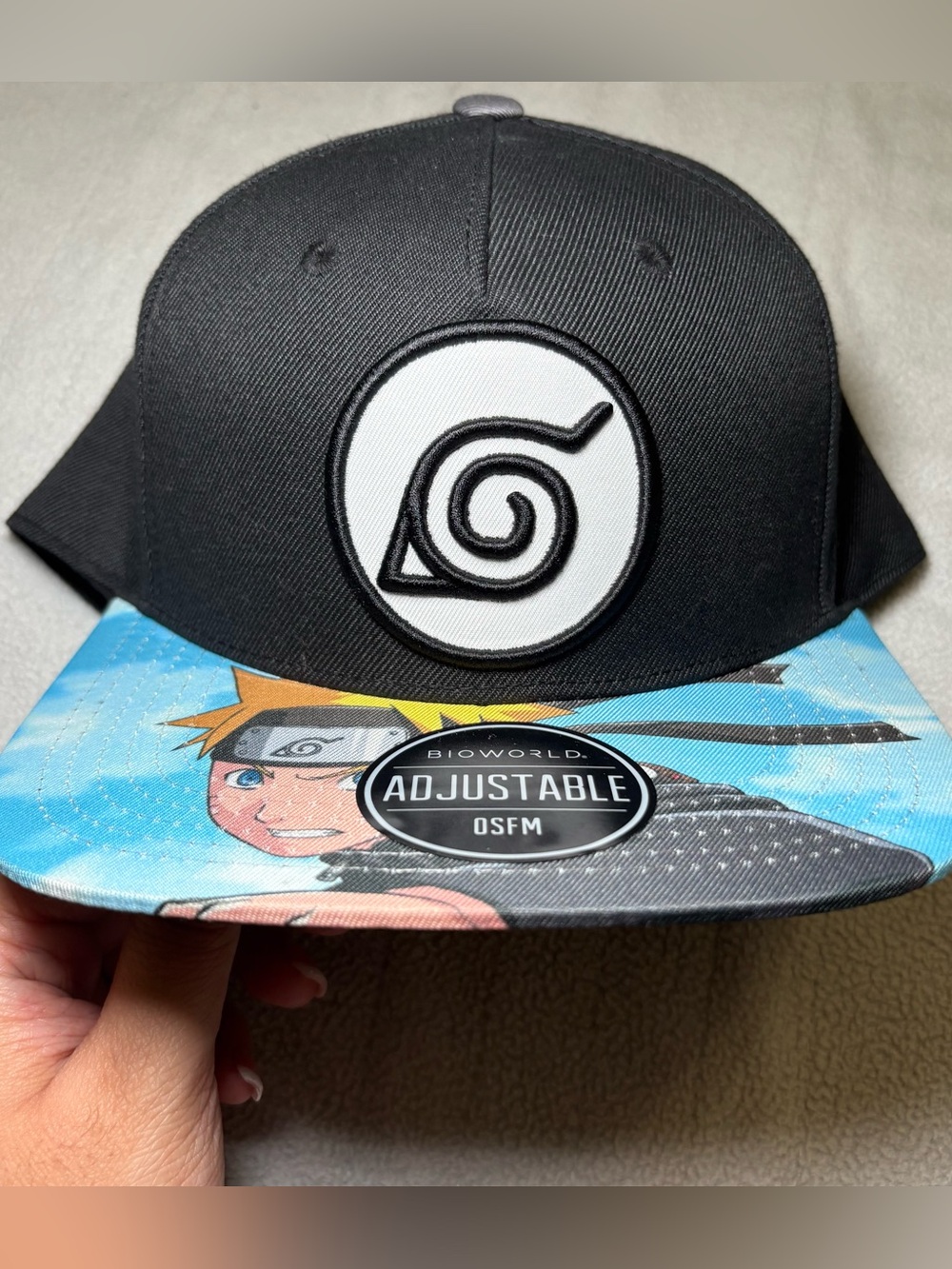 Naruto Shippuden Vintage Y2K Baseball Snapback Adjustable Hat OSFM.